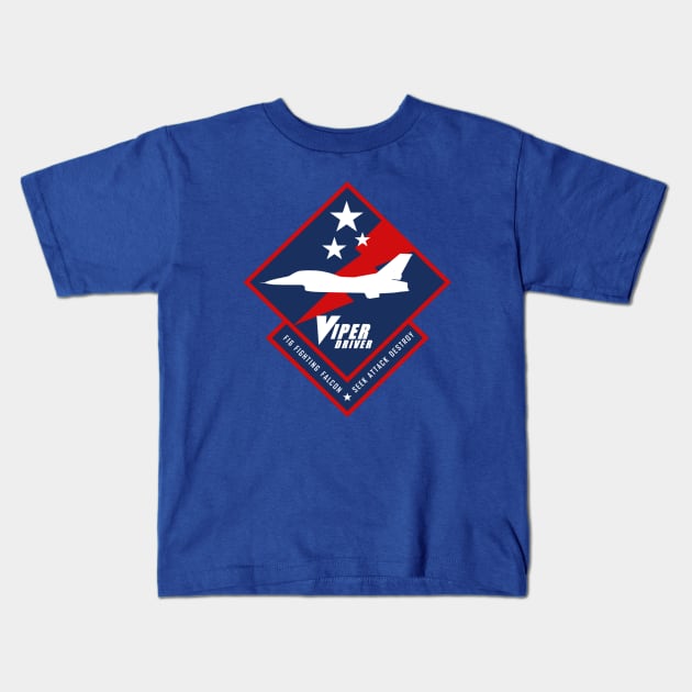 F-16 Viper Driver Kids T-Shirt by TCP